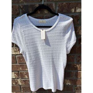T.la Anthropologie white  blouse color white size Large. New no tags.